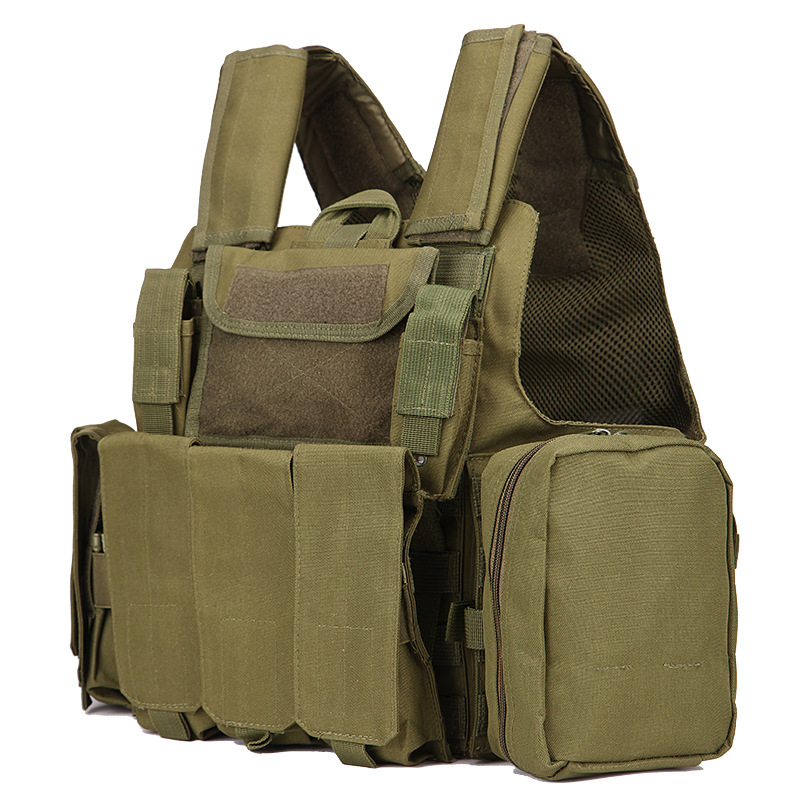 A12 Blackhawk Style Protective Tactical Vest - Outdoor Training Eight-Piece Vest Set