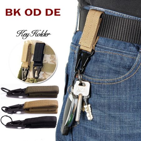 CG09 Tactical MOLLE Webbing Key Holder Clip with Quick-Release Hook