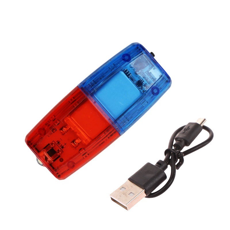 FL15 អំពូលសញ្ញាព្រមាន LED ពណ៌ក្រហម និងខៀវ សាកថ្មបាន សម្រាប់ពាក់លើស្មា ជួយបង្កើនការមើលឃើញសុវត្ថិភាព