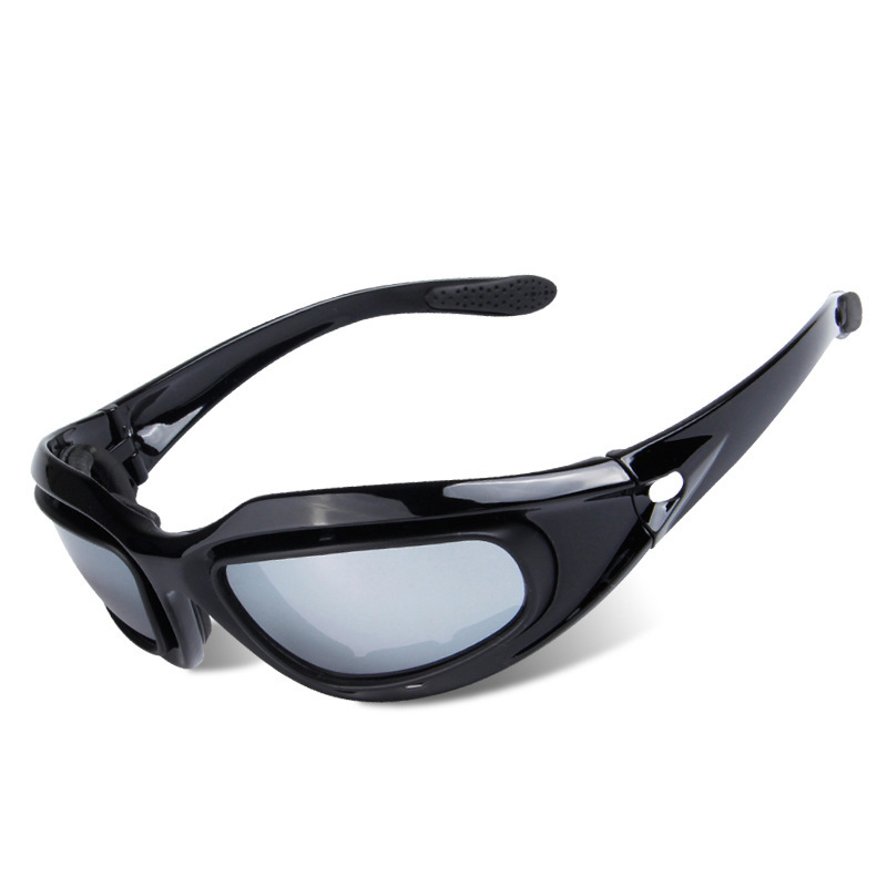 GL23 Retro Tactical Riding Goggles with Sponge Seal and Interchangeable Lenses - Image 2