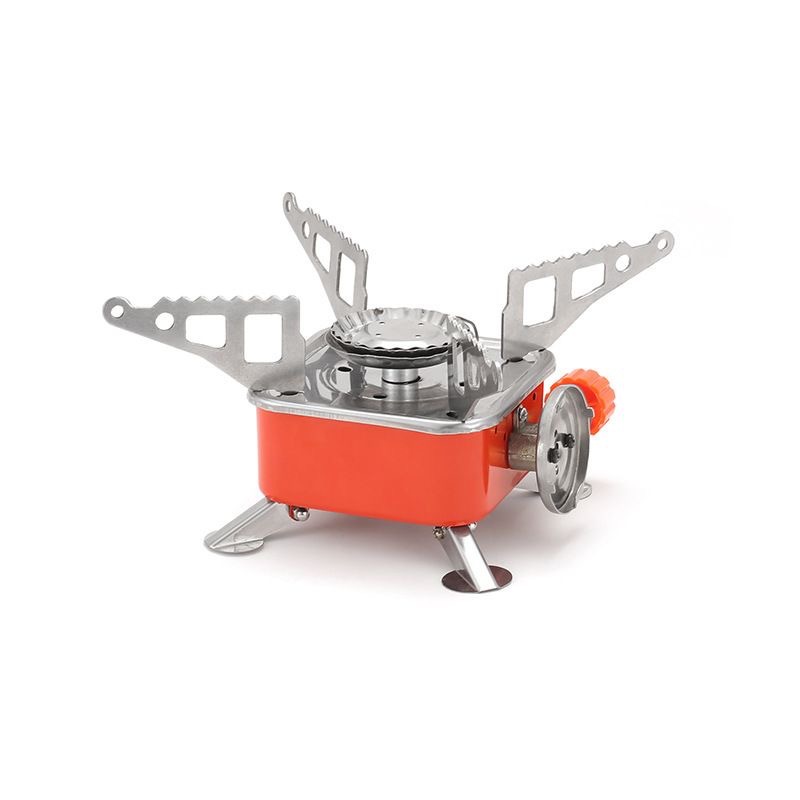CG02 Portable Mini Square Camping Gas Stove with Folding Pot Support - Image 4