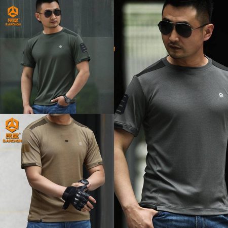 TSS08 Archon Summer Outdoor Quick-Drying T-Shirt – Men's Breathable Sports Short-Sleeved Loose Military-Fan Tactical Tee