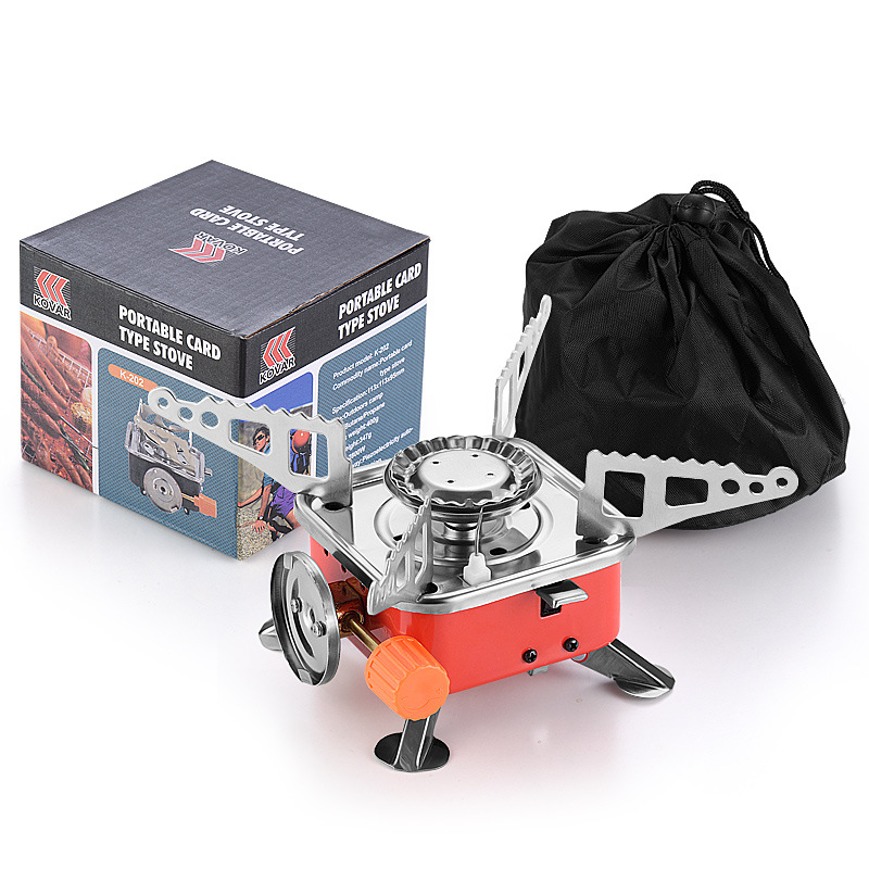 CG02 Portable Mini Square Camping Gas Stove with Folding Pot Support - Image 6