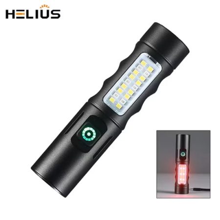 FL01 Rechargeable LED Flashlight with COB Side Light and 6 Lighting Modes