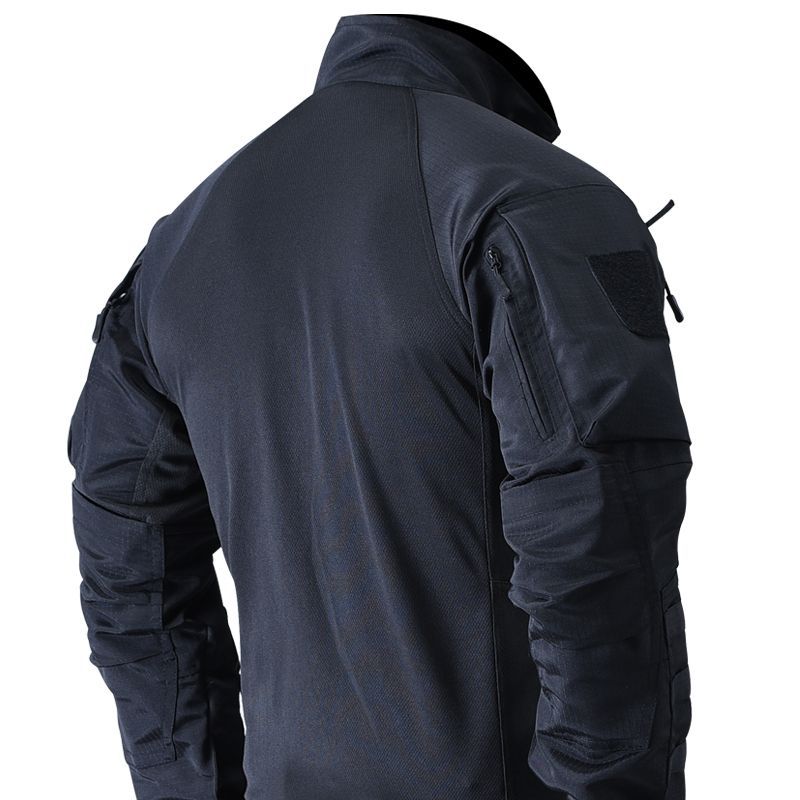 TSL06 Tactical Combat Shirt - Quarter-Zip Long Sleeve Training Top with Sleeve Utility Pockets - Image 2