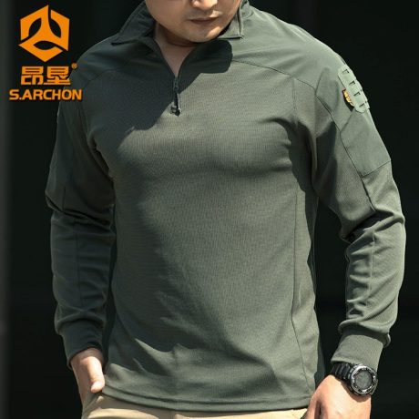 TSL04 Angken Tactical Camouflage Long-Sleeve Training Shirt – Loose-Fit Outdoor Combat Top