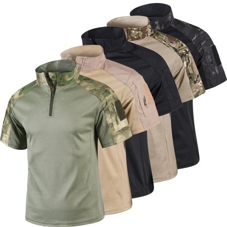 TSS03 Men's Summer Frog Suit Short-Sleeved American Camouflage Outdoor Training Tactical Shirt
