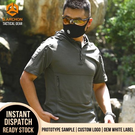 TSS01 Angken Summer Outdoor Hooded Short-Sleeved Men's Lightweight Breathable Quick-Drying Elastic Casual Sports Top