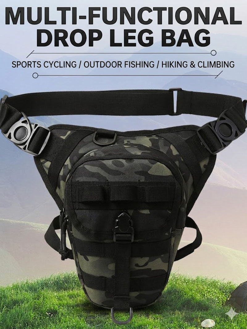 BG06 Tactical Waist and Leg Bag – Multifunctional Outdoor Riding Utility Bag - Image 2