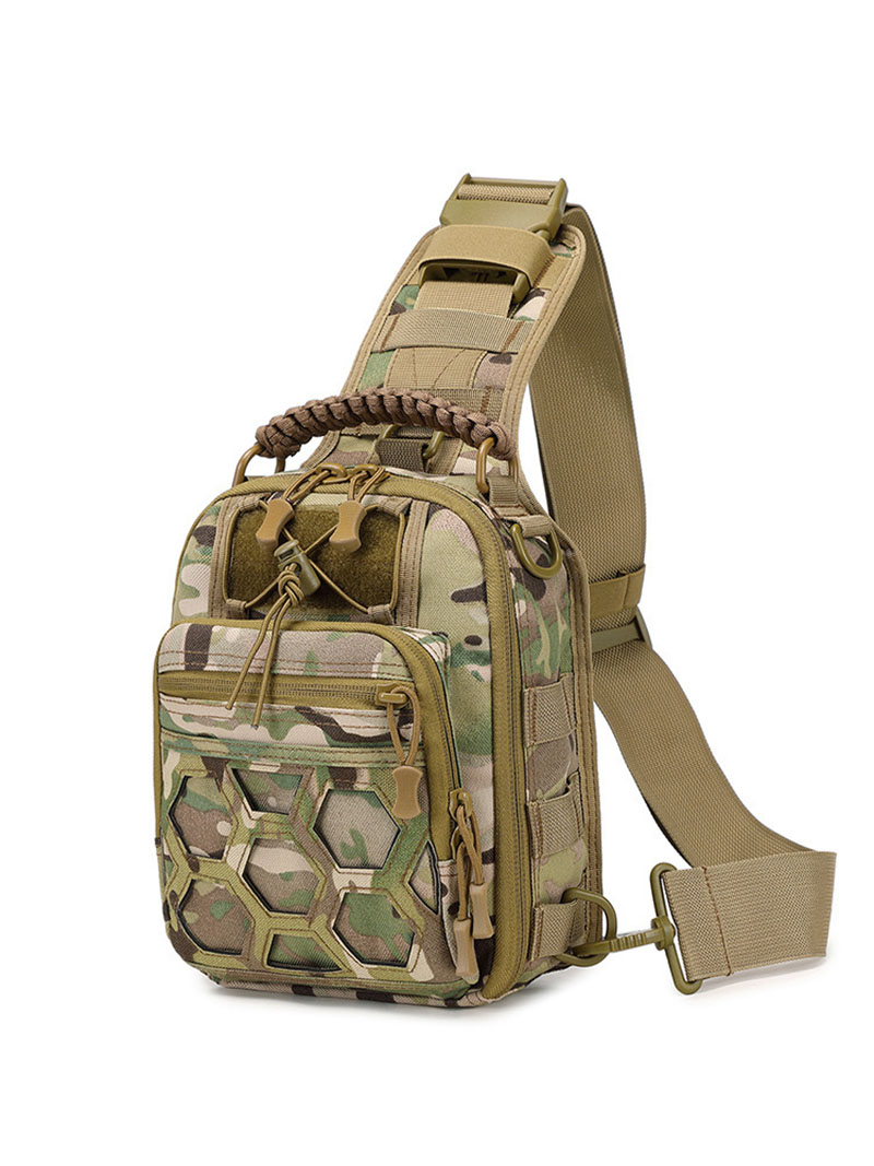 BG10 Tactical Sling Chest Bag – Compact Outdoor Crossbody Pack with Multi-Pocket Storage
