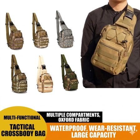 BG33 Tactical Small Chest Bag – Compact Camouflage Crossbody Sling for Outdoor Carry