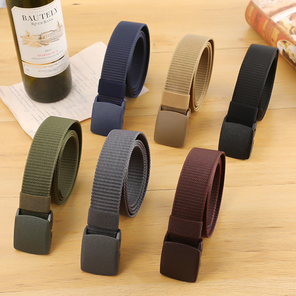 B09 Simple Casual Tactical Nylon-Style Belt with Plate Buckle - Image 3