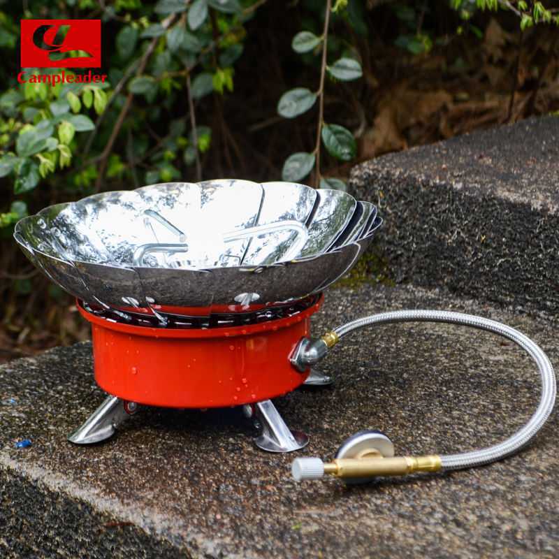 CG03 Portable Windproof Lotus Camping Stove with Foldable Burner Head - Image 2
