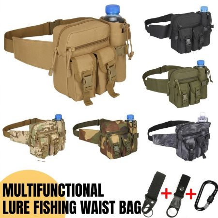 BG62 Multi-Functional Tactical Running Waist Bag with Hidden Water Bottle Holder and Anti-Theft Phone Pocket