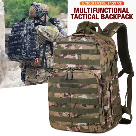 BP03 Tactical Assault Mountaineering Backpack with Large Capacity, MOLLE Storage System, and Outdoor Adventure Design