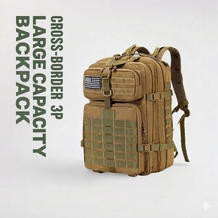 BP04 Large Capacity Tactical 3P Assault Backpack for Camping, Hiking and Daily Outdoor Carry