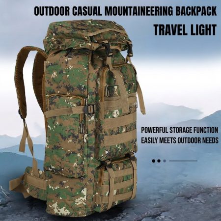 BP11 Large-Capacity Tactical Mountaineering Backpack with Multi-Pocket Travel Storage