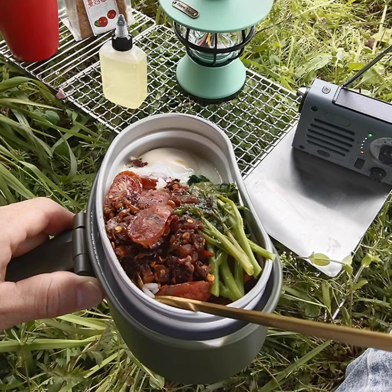 CG01 German-Style Aluminum Camping Mess Kit with Hanging Pot and Compact Cookware Set - Image 3