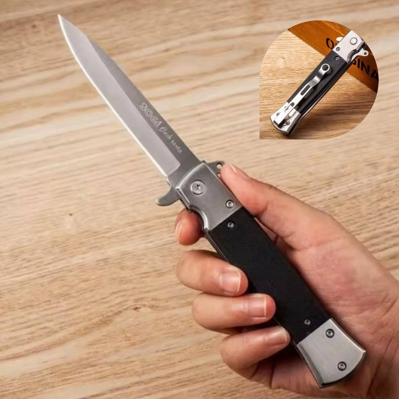 K63 SOGA Flash Tanto Folding Outdoor Survival Knife – High-Hardness 40CR13MOV Steel