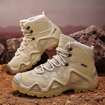 SH08 Men's Rugged Mid-Top Martin Boots – Non-Slip Thick Sole Outdoor Mountaineering & Tooling Shoes