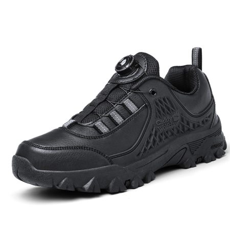 SH16 Men's Outdoor Hiking Shoes with Rotary Lock Closure and Rugged TPR Sole