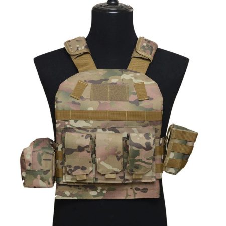 A02 Modular Tactical Vest with Front Utility Pouches and Adjustable Side Panels