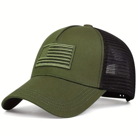 C09 Spring Summer Flag Mesh Baseball Cap - Outdoor Travel Sunshade Hat for Men and Women