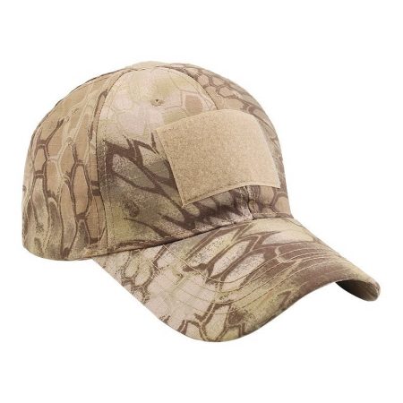C19 Camouflage Tactical Baseball Cap with Velcro Patch Panel and Adjustable Strap