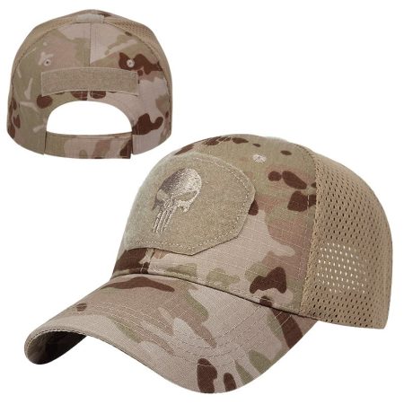 C18 Skull Camouflage Baseball Mesh Cap Tactical Outdoor Sun Protection Hat