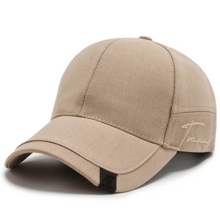 C16 Korean Style Large Brim Cotton Baseball Cap for Sun Protection