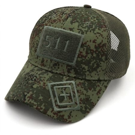 C14 Camouflage Outdoor Tactical Mesh Baseball Cap with Velcro Patch Panels 5.11
