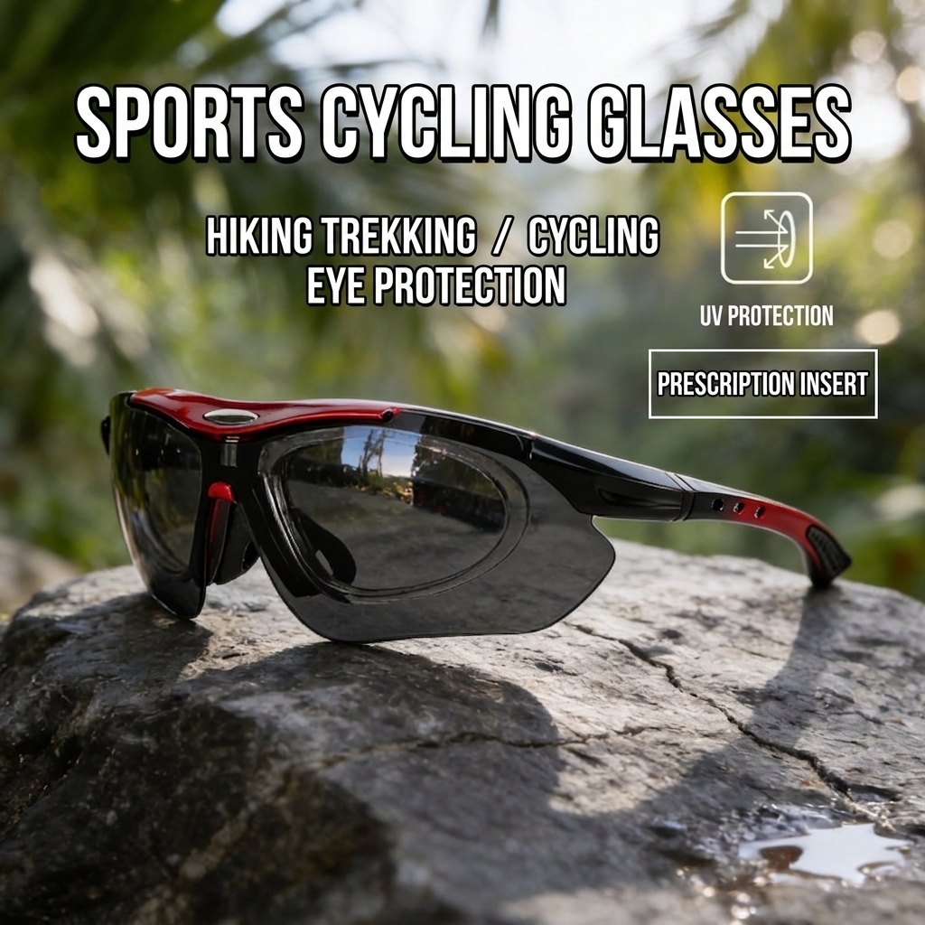 GL04 Outdoor Cycling Sports Sunglasses with UV Protection and Myopia Insert Compatibility