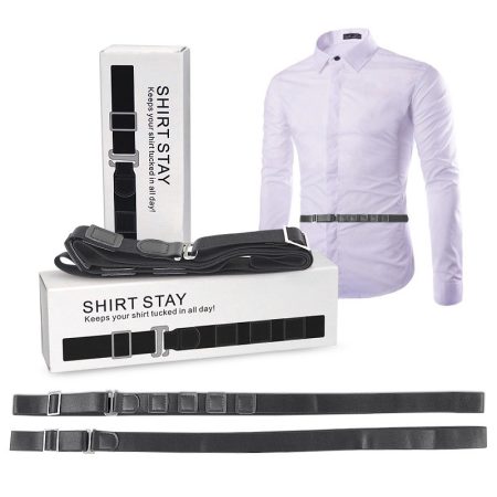 SS17 Adjustable Shirt Anti-Slip Wrinkle-Free Band with Elastic Leg Strap
