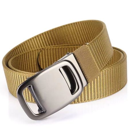 B25 Automatic Buckle Nylon Canvas Casual Belt for Outdoor, Daily Wear & Military Training Style