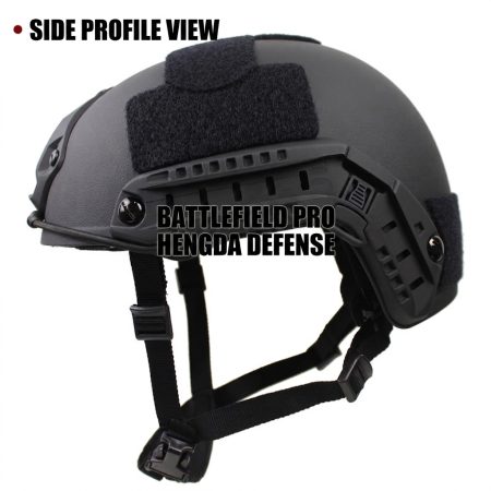 HT03 Lightweight Tactical Rail Helmet with Front Mount, Side Rails & Hook-and-Loop Panels