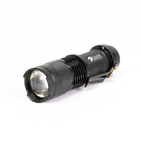 FL12 Mini Helmet Rail Flashlight with Adjustable Focus and Rechargeable Battery