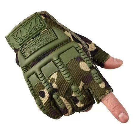 G04 Half-Finger Outdoor Tactical Gloves with Anti-Slip Palm and Protective Shell