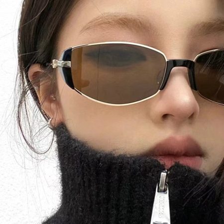 GL27 Retro Small Frame Metal Sunglasses for Outdoor Fashion and Daily Sun Protection
