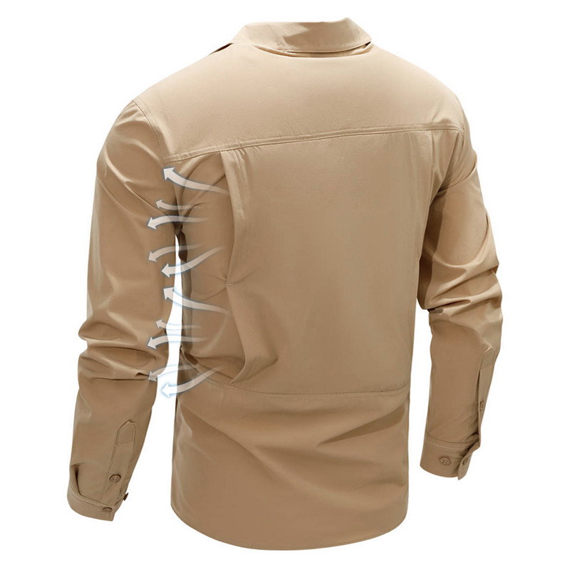SHL13 Men’s Quick-Drying Long Sleeve Tactical Outdoor Shirt - Image 4