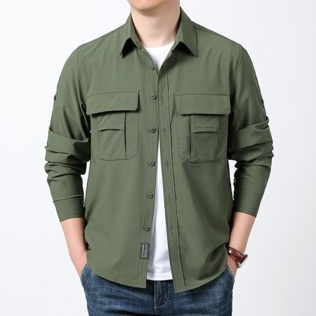 SHL20 Quick-Drying Stretch Multi-Pocket Long Sleeve Shirt