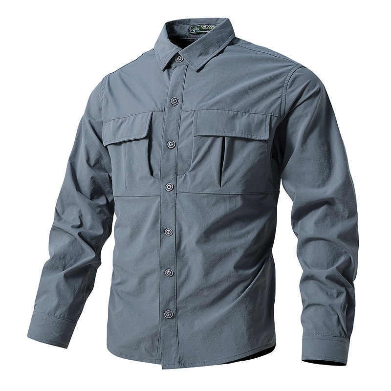 SHL25 Quick-Dry Tactical Long Sleeve Shirt – Lightweight Outdoor Travel Shirt