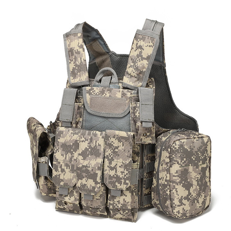 A12 Blackhawk Style Protective Tactical Vest - Outdoor Training Eight-Piece Vest Set - Image 13