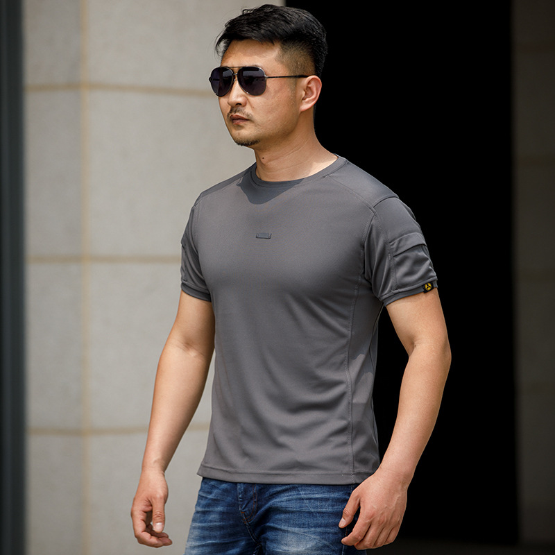 TSS05 Archon Crewneck Quick-Drying T-Shirt – Men's Short-Sleeved Loose Summer Outdoor Tactical Elastic Military-Fan Top - Image 9