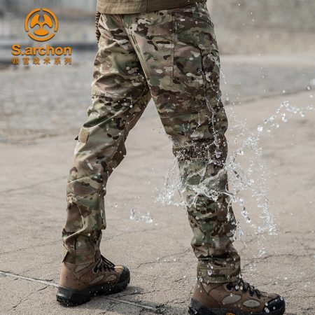 IX16 Tactical Camo Pants - Water-Resistant Lightweight Outdoor Cargo Pants
