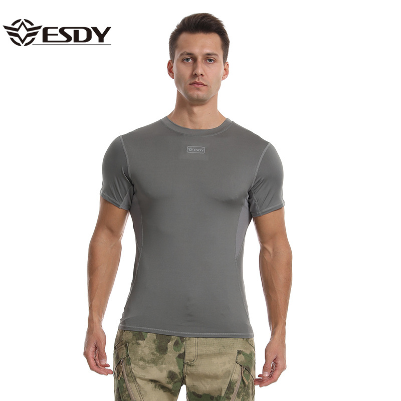 TSS23 Esdy Camouflage Quick-Drying Tactical T-Shirt – Round Neck Training Tee - Image 10