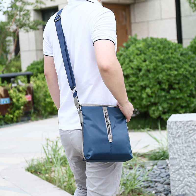 BG24 Classic Oxford Crossbody Shoulder Bag – Lightweight Everyday Commuter Satchel for Men - Image 4