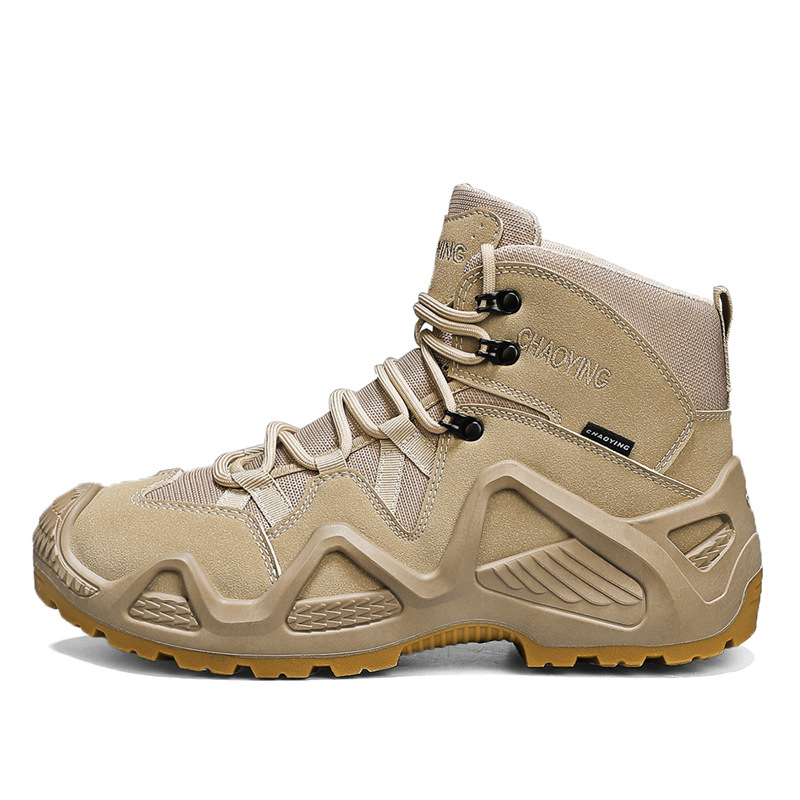 SH08 ស្បែកជើងបុរស Martin Boots កម្ពស់មធ្យម រឹងមាំ – បាតក្រាស់មិនងាយរអិល សម្រាប់ឡើងភ្នំក្រៅផ្ទះ និងស្បែកជើង Tooling - Image 9