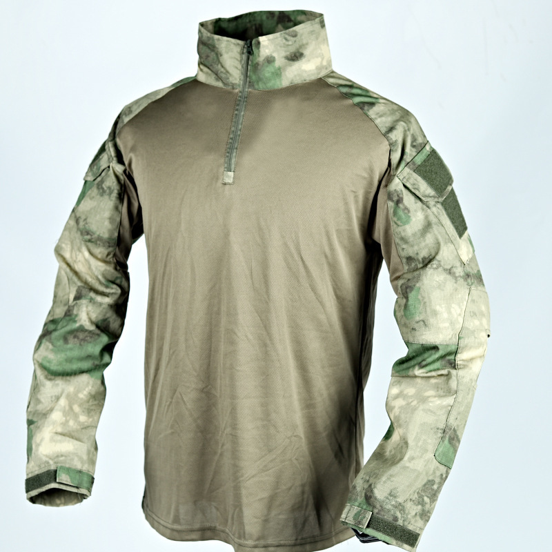 TSL03-CF Tactical Long-Sleeve Combat Shirt – Stand Collar Outdoor Training Top with Utility Sleeve Pockets - Image 15