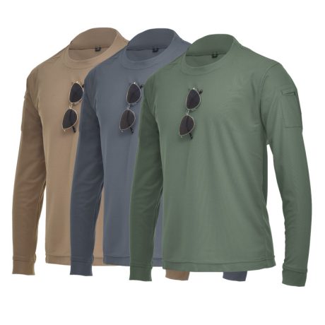 TSL07 Tactical Long-Sleeve Crewneck Shirt – Lightweight Elastic Training Tee for Outdoor & Casual Wear