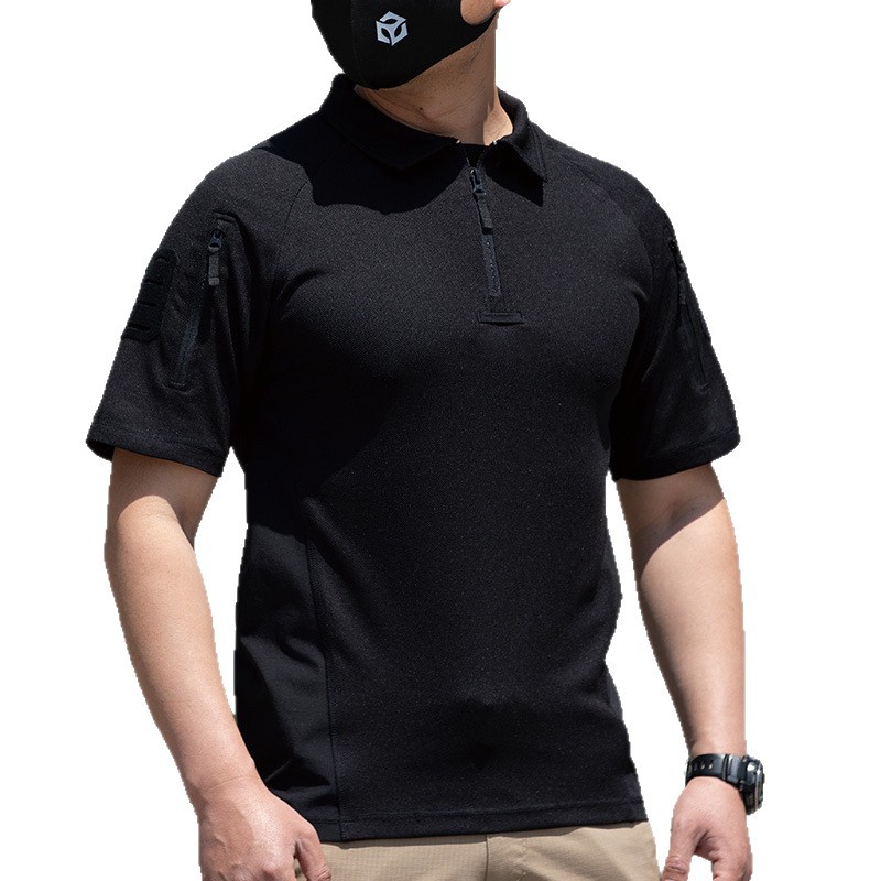 TSS09 Angken Outdoor Shooting Range Quick-Drying Lapel Short-Sleeved Men's Summer Lightweight Breathable Sports Polo Shirt - Image 2